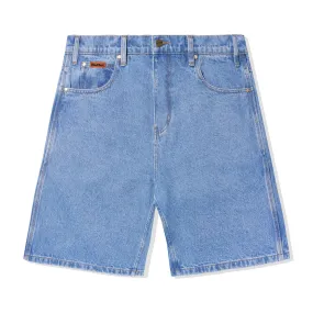 Baggy Denim Shorts, Washed Indigo  